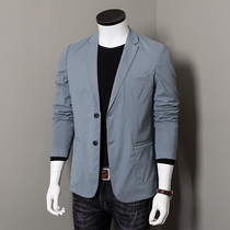 Casual blazer mens Korean slim-fit autumn thin and breathable single-layer youth suit mens single west top