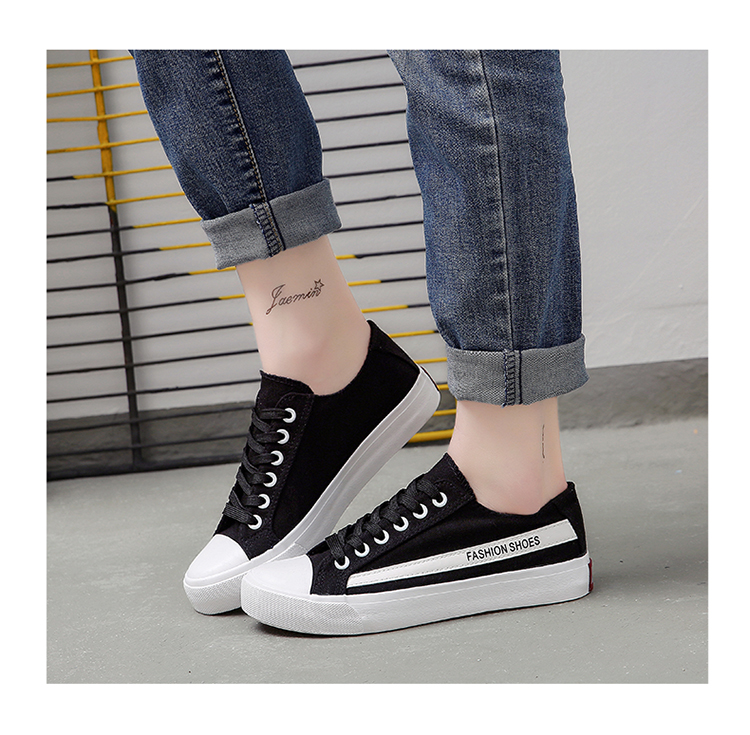 2018 mới lưới màu đỏ in giày vải nữ sinh viên phiên bản Hàn Quốc của Harajuku ulzzang retro cổng gió chic giày thể thao nữ đẹp
