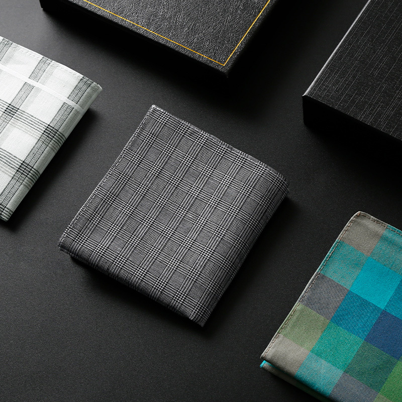 High-End Men's Handkerchief, Old-Fashioned Nostalgic Pure Cotton Handkerchief, Sweat-Absorbent Retro Handkerchief, Portable Hand Towel for the Elderly to Wipe Sweat in Summer