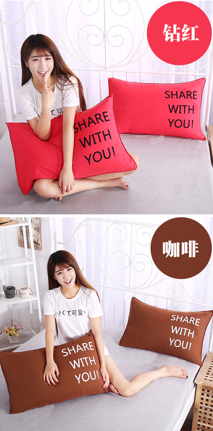 May Mắn gối gối đúp đơn gối giường miễn phí vận chuyển một cặp đánh bại hai người yêu gối dài - Gối trường hợp gối lông ngỗng