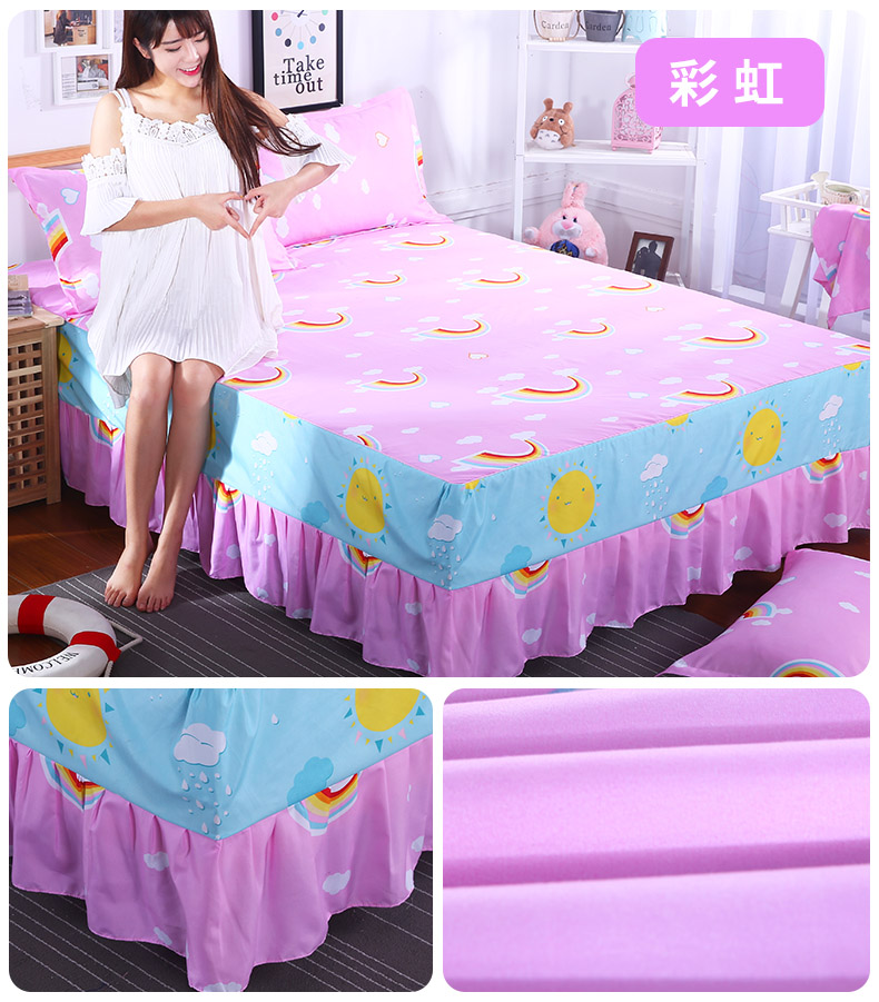 Tháng Man Simmons Bedspread Bed Dress Bed Đặt mảnh duy nhất Hàn Quốc công chúa Bed Sheet Sheets 笠 1.8 1,5 2,0 m