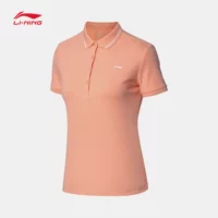 Li Ning áo thun ngắn tay nữ mùa hè 2019 áo sơ mi mới cầu lông đan áo sơ mi POLO giản dị APLP014 - Áo polo thể thao áo thun polo nam cao cấp