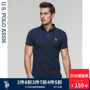 Mỹ POLO ASSN.polo áo sơ mi t-shirt nam ngắn tay ve áo xu hướng Paul nam mùa hè bông giản dị tự trồng trọt