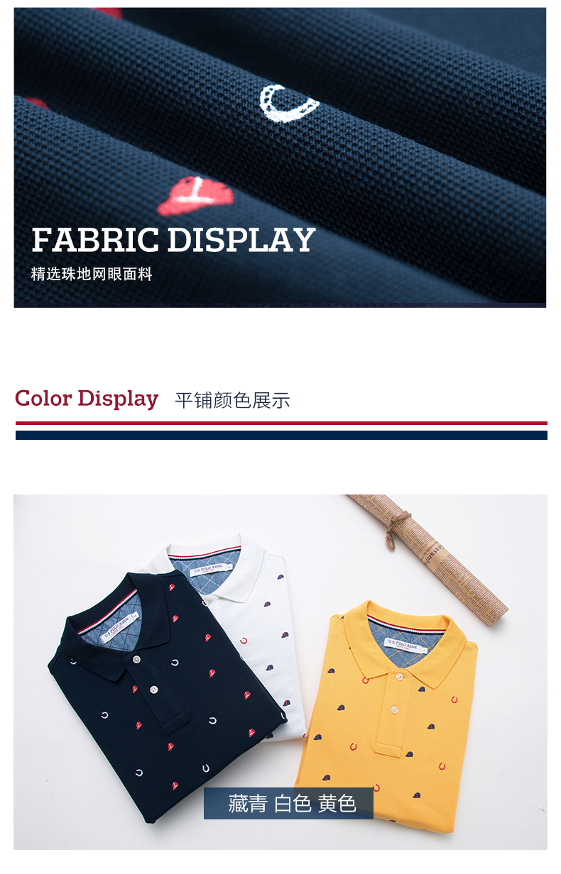 POLO ASSN của Hoa Kỳ. Áo sơ mi POLO dài tay cho nam ve áo Mỹ thường mặc áo polo ngựa tiêu chuẩn 18 mùa thu và mùa đông mới áo polo nam hàng hiệu