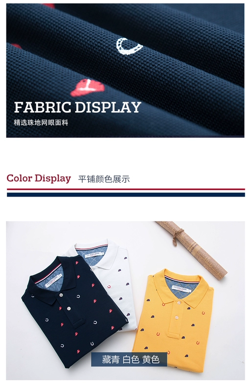 POLO ASSN của Hoa Kỳ. Áo sơ mi POLO dài tay cho nam ve áo Mỹ thường mặc áo polo ngựa tiêu chuẩn 18 mùa thu và mùa đông mới