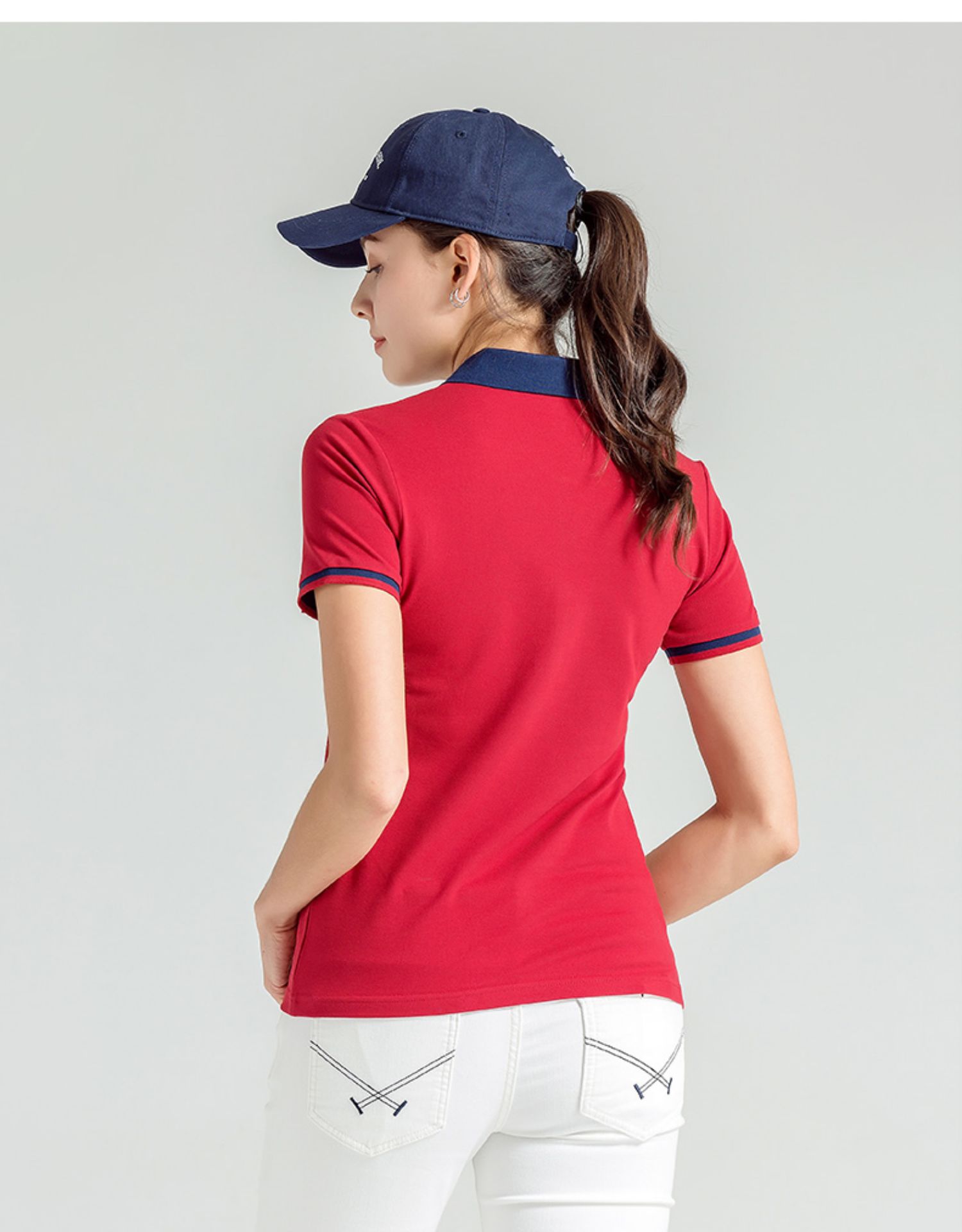 U.S POLO ASSN 经典美式 女款 时尚撞色 纯棉POLO衫 图8