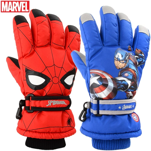 Дисней, детские лыжные водонепроницаемые удерживающие тепло перчатки для мальчиков