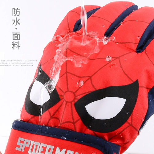 Дисней, детские лыжные водонепроницаемые удерживающие тепло перчатки для мальчиков