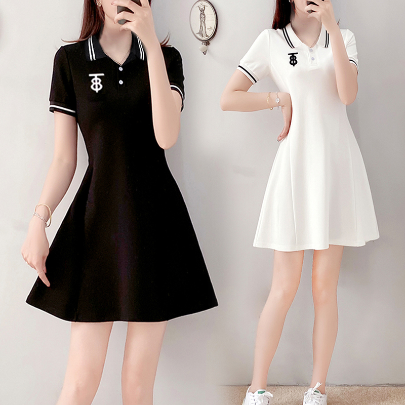 New Summer Polo Collar Casual Sporty Dress for Plus-Size Women, Slimming, Stylish, Age-Reducing A-Line Dress, Trendy New Summer Polo Collar Casual Sporty Dress for Plus-Size Women, Slimming, Stylish, Age-Reducing A-Line Dress, Trendy