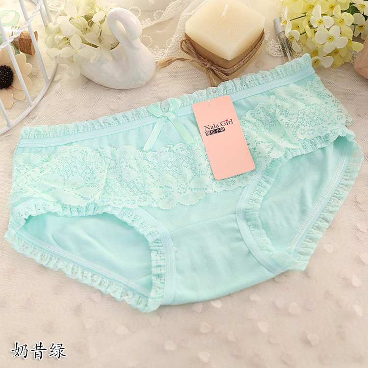 5 túi cô gái đồ lót phụ nữ cotton thấp eo an toàn màu đen và trắng màu xám dễ thương sexy thoải mái eo tóm tắt của phụ nữ