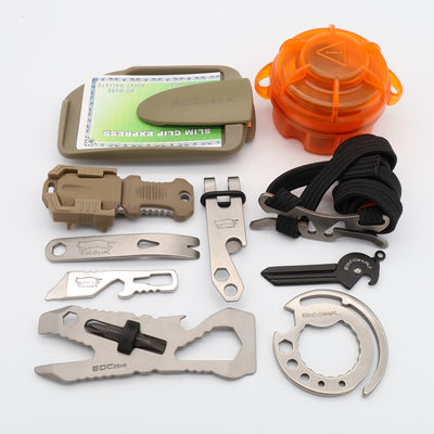 Clearance multi-functional EDC small tools: portable knife, waist clip, wallet, tourniquet, crowbar, wrench, hook, waterproof box
