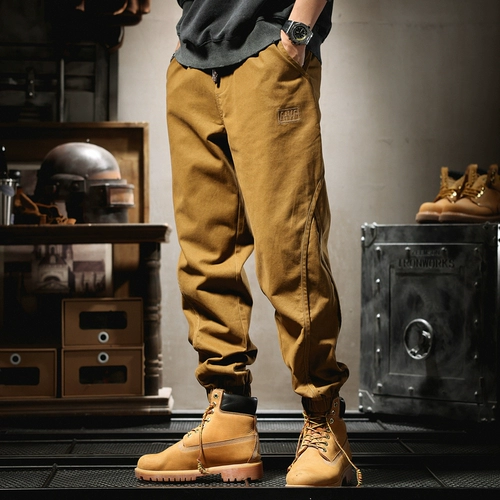 Элитные демисезонные штаны для отдыха, свободный прямой крой, большой размер, в американском стиле