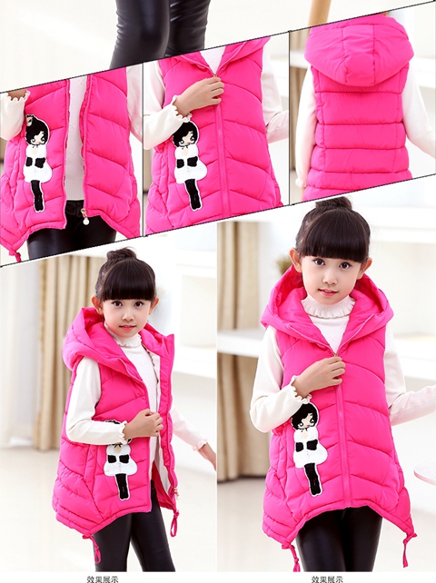 Cô gái vest mùa thu và mùa đông trẻ em mới xuống vest cotton trong mùa đông quần áo trẻ em áo vest dài ấm áp áo quần trẻ em