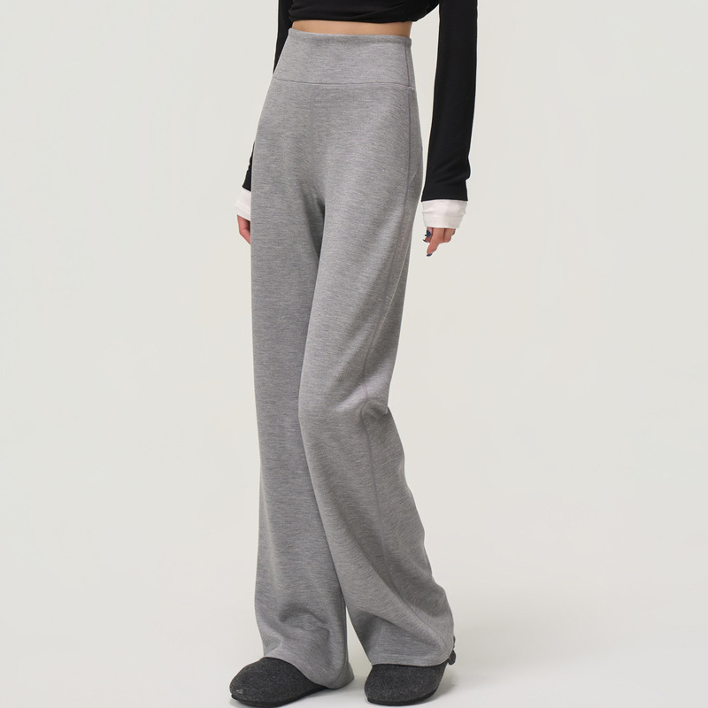 2026 Spring and Autumn New Modal Flared Pants for Women, High Waist, Slimming, Draping, Gray Fitness Sports Yoga Casual Pants