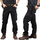 Men's loose jeans, men's multi-pocket straight plus size casual trousers, outdoor wear-resistant overalls trend