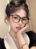 Ultra-Light Retro Brown Glasses for Women with Myopia, Can Be Fitted with Astigmatism Prescription, Korean Style Large Frame That Makes the Face Look Smaller, Trendy Plain Eyeglass Frames