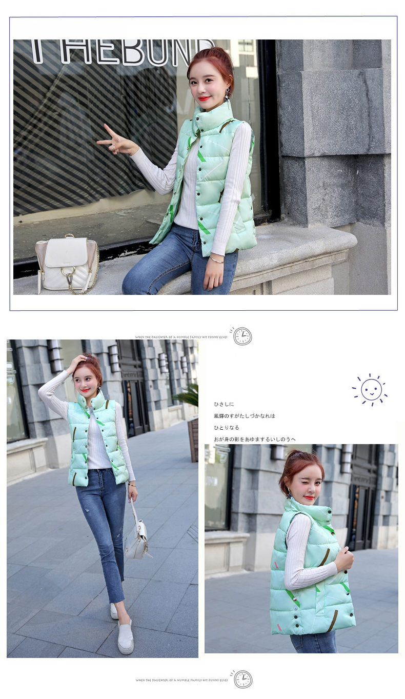 Sakura Sakura vest nữ ngắn đoạn 2018 thu đông Đông nữ mới phiên bản Hàn Quốc của vest thời trang vest vest dày đầm nữ