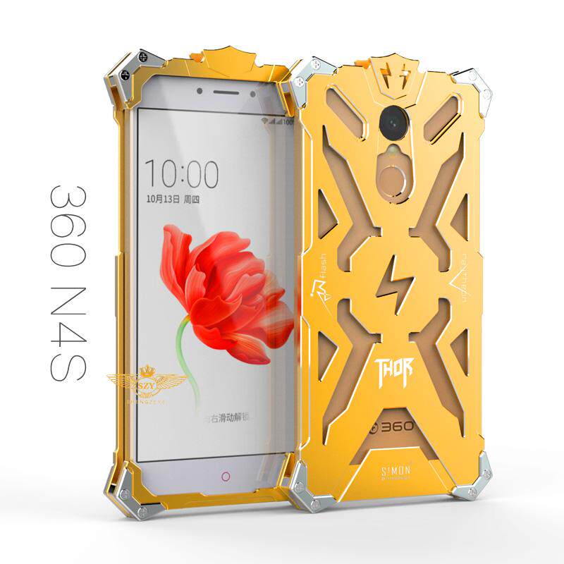 SIMON THOR Aviation Aluminum Alloy Shockproof Armor Metal Case Cover for QIKU 360 N4S
