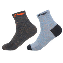 Li Ning Badminton Socks Sports Socks Mens Tank Socks AWSM211 Orange Grey AWSM211-3 One Size