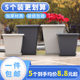 Gardening plastic square flower pot large flower pot indoor balcony planting vegetable planting potted rose resin flower pot