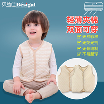 Newborn baby vest cotton spring and autumn winter treasure BMW clip boys and girls Childrens waistcoat newborn clothes