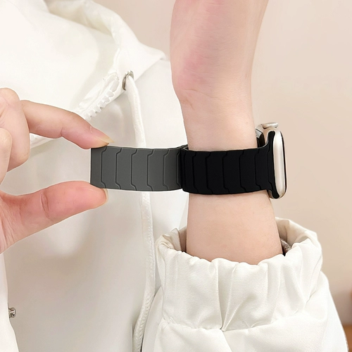 Подходит для ремешка applewatch ultra2 iwatch9 apple 𬞟fruit S10 часы S9 силиконовые магнитные 10 продвинутые мужские спортивные часы S88 спортивный женский смарт-браслет 7 SE 49 мм новый стиль