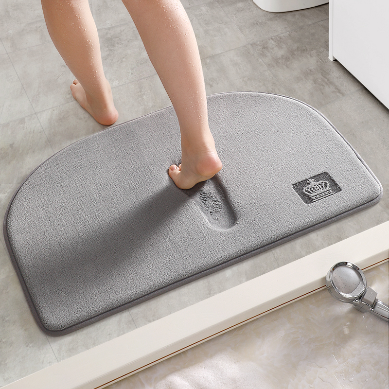 Toilet floor mat bathroom suction door mat bathroom door quick drying foot mat toilet non-slip carpet toilet mat