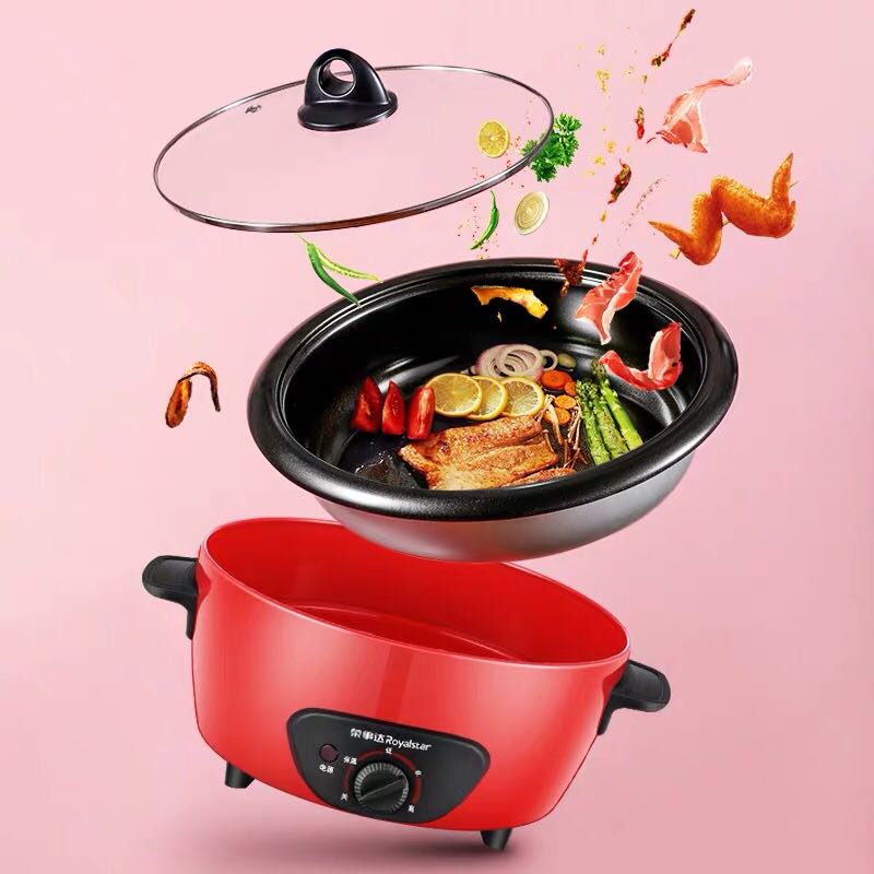Rongshida RHG-30B household two-piece electric cooker quick-cooking pot small electric cooker student dormitory dormitory non-stick pot