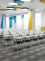 Training chair with table board folding with writing board office back chair reporter listening to students integrated conference room chair