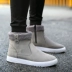 Giày mùa đông nam phiên bản Hàn Quốc của xu hướng giày nam cộng với giày nhung cotton ấm áp cho nam giày lacoste nam Giày ống