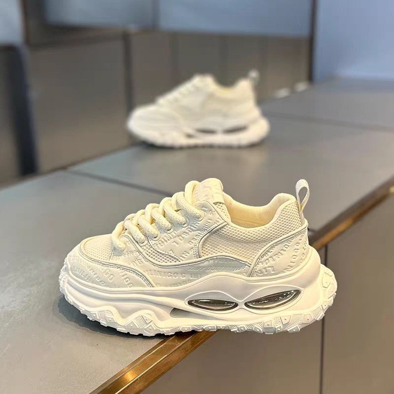 Plus-Size Women's Shoes Size 41 to 43, Dad Shoes That Make Feet Look Smaller, Casual Sports Shoes for Wide and Thick Feet, Thick-Soled White Sneakers, Women's Single Shoes Plus-Size Women's Shoes Size 41 to 43, Dad Shoes That Make Feet Look Smaller, Casual Sports Shoes for Wide and Thick Feet, Thick-Soled White Sneakers, Women's Single Shoes