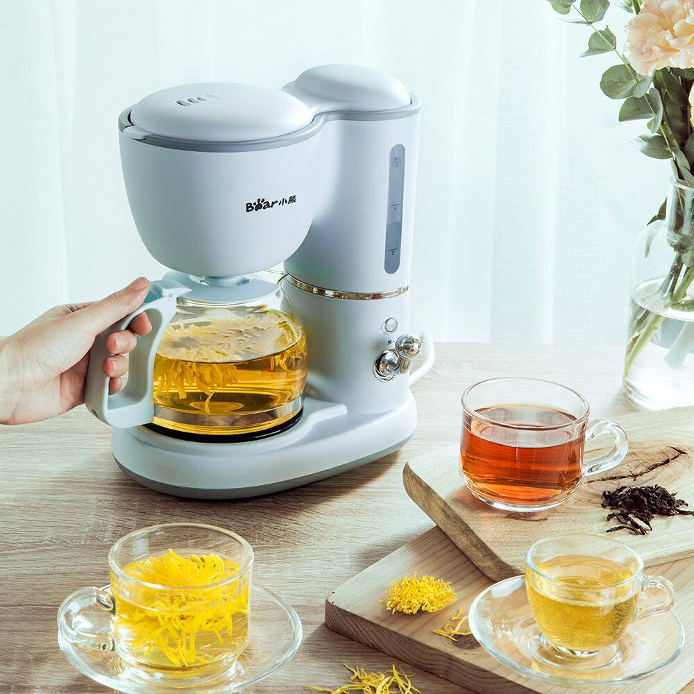 Bear coffee maker Home Mini full semi-automatic small drip coffee maker flower teapot dual-purpose hot drink