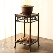 Qingzhuju Zizhu Solitary Mountain Orchid rack Orchid several calamus flower table Zen Tea Room Tea Shed Chinese mini flower rack