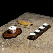 Qing Zhuju tea set Tea tray Dry bubble table Song Xi Xi surface Household pot bearing pot mat Tea set Heavy bamboo small tea table tray