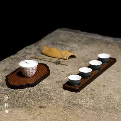 Qingzhuju tea set tea tray dry bubble table Song mat surface household pot pot tea set heavy bamboo small tea table tray