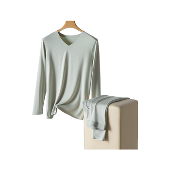 Cat men's traceless modal autumn clothes and long pants set