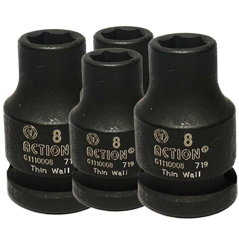 Taiwan thunder horse socket magnetic pneumatic outer hex wrench industrial grade impact black clamp joint