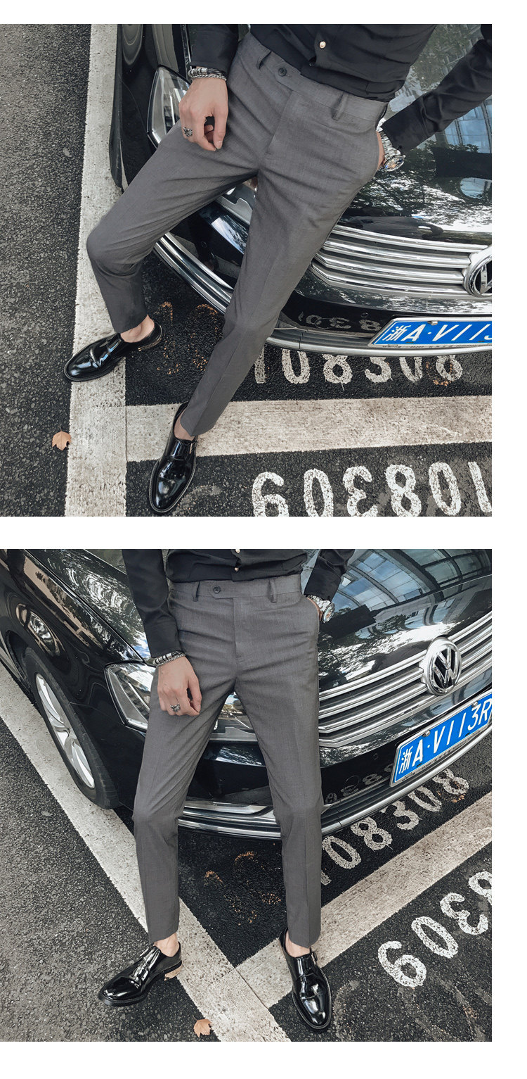 Мужские летние трендовые штаны, костюм, в корейском стиле, облегающий крой, свободный прямой крой 