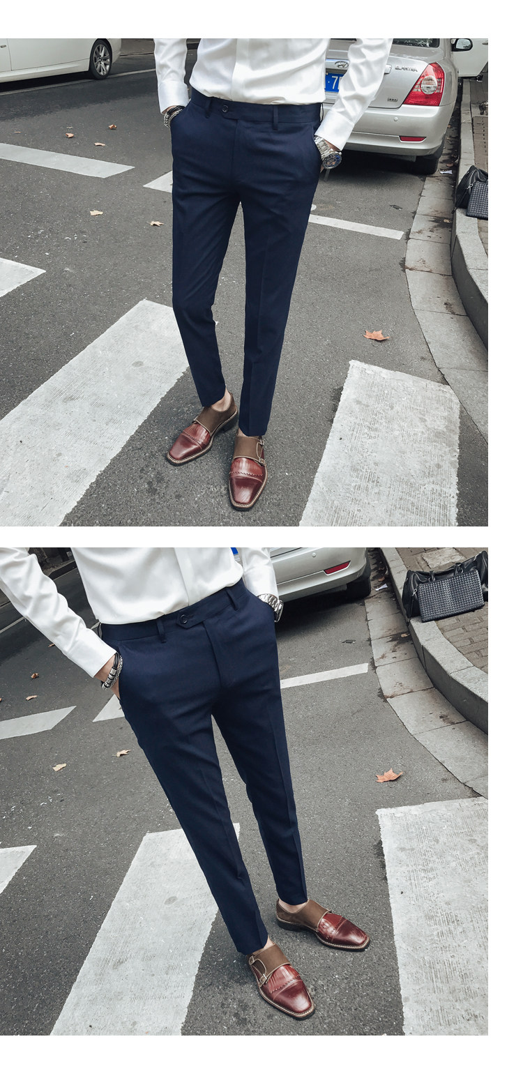 Мужские летние трендовые штаны, костюм, в корейском стиле, облегающий крой, свободный прямой крой 