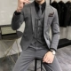 9852#серый (костюм+жилет+брюки)