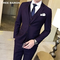 Двойная кнопка Violet Tri-Pece Set (Top + Vest + брюки)