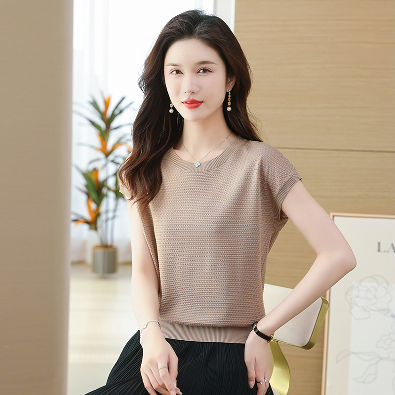 Clearance Sale on Designer Brand T-Shirts for Women, 2026 New Summer High-End Mulberry Silk Knit Short-Sleeve Tops, Trendy