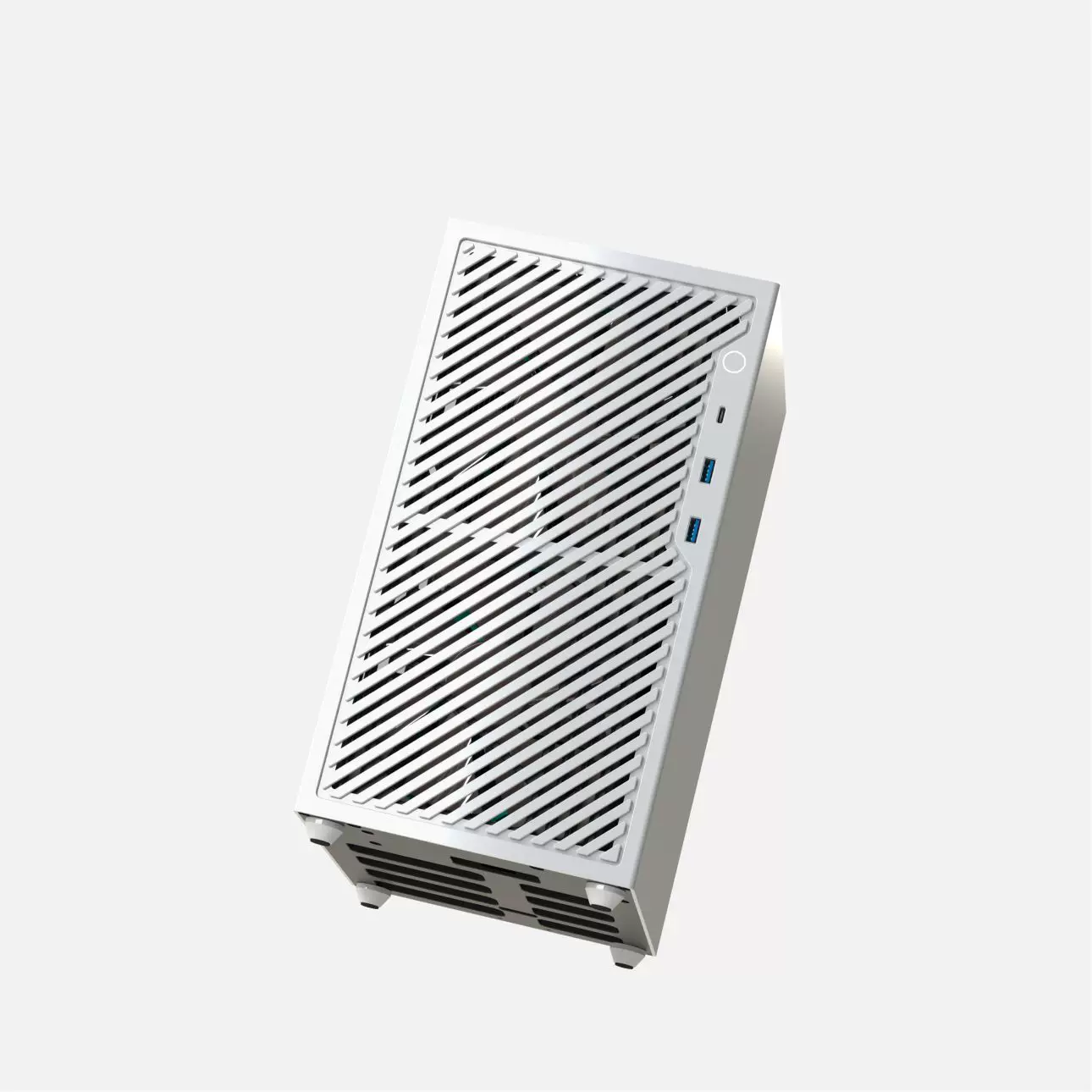 [SIXGE K3mini全铝机箱氧化黑色斜纹面板风冷立式短卡ITX]