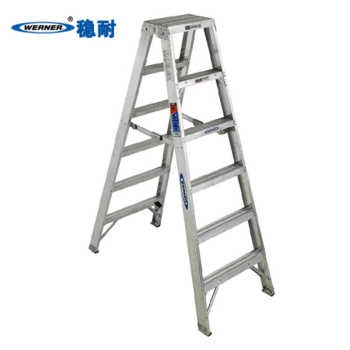 Solid-resistant (Werner) aluminium alloy double side herringbone ladder five steps ladder PLD T376CN