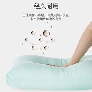 安睡宝 S62313AC01四孔抗菌高弹纤维枕芯枕头