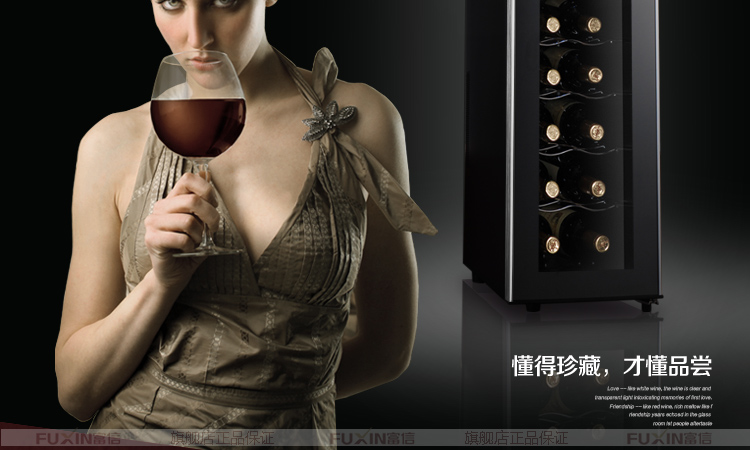 tủ rượu bằng sắt Tủ rượu vang Fuxin JC-53ALW không đổi nhiệt độ và độ ẩm tủ rượu nhỏ tủ rượu alaska jc 28s