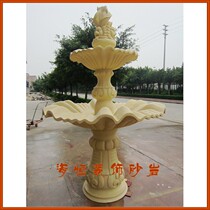 Sandstone sculpture relief round carving Hotel Villa city indoor and outdoor garden water view decoration large fountain