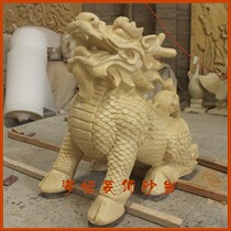 Artificial sandstone glass fiber reinforced plastic sculpture indoor and outdoor Hotel Villa clubhouse landscape feng shui decoration-mascot Unicorn