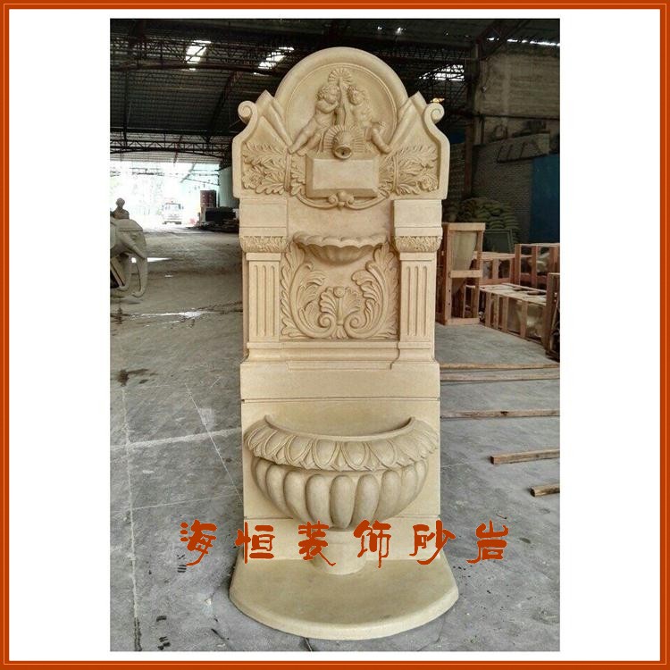 Haiheng artificial sandstone sculpture courtyard water wall garden landscape waterscape sculpture hotel villa indoor and outdoor decoration