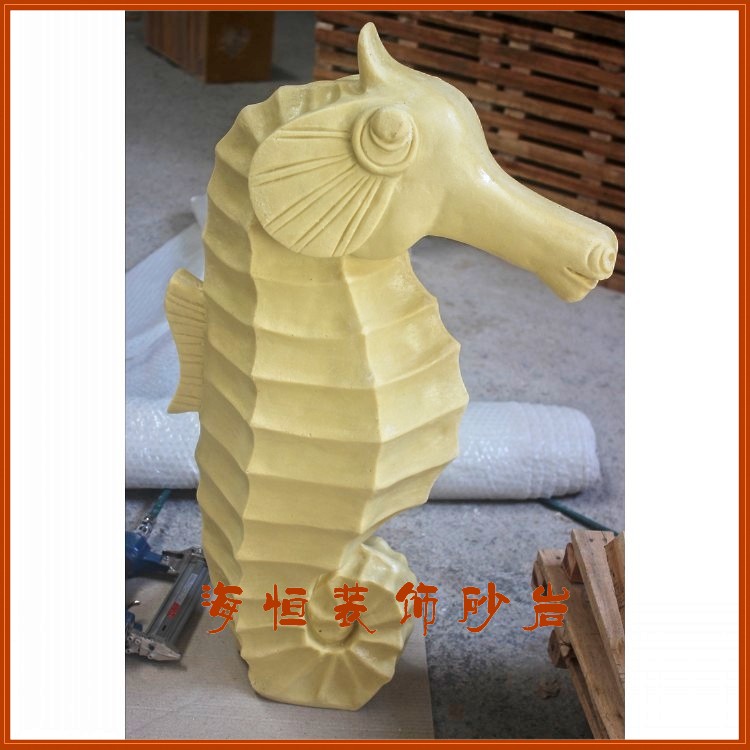 Sea Heng Decoration Sandstone Reliefs Landscape Sculpture Fountain Seahorse Spray Pool Villa Hotel Swing Piece Home Loaded Materials-Taobao